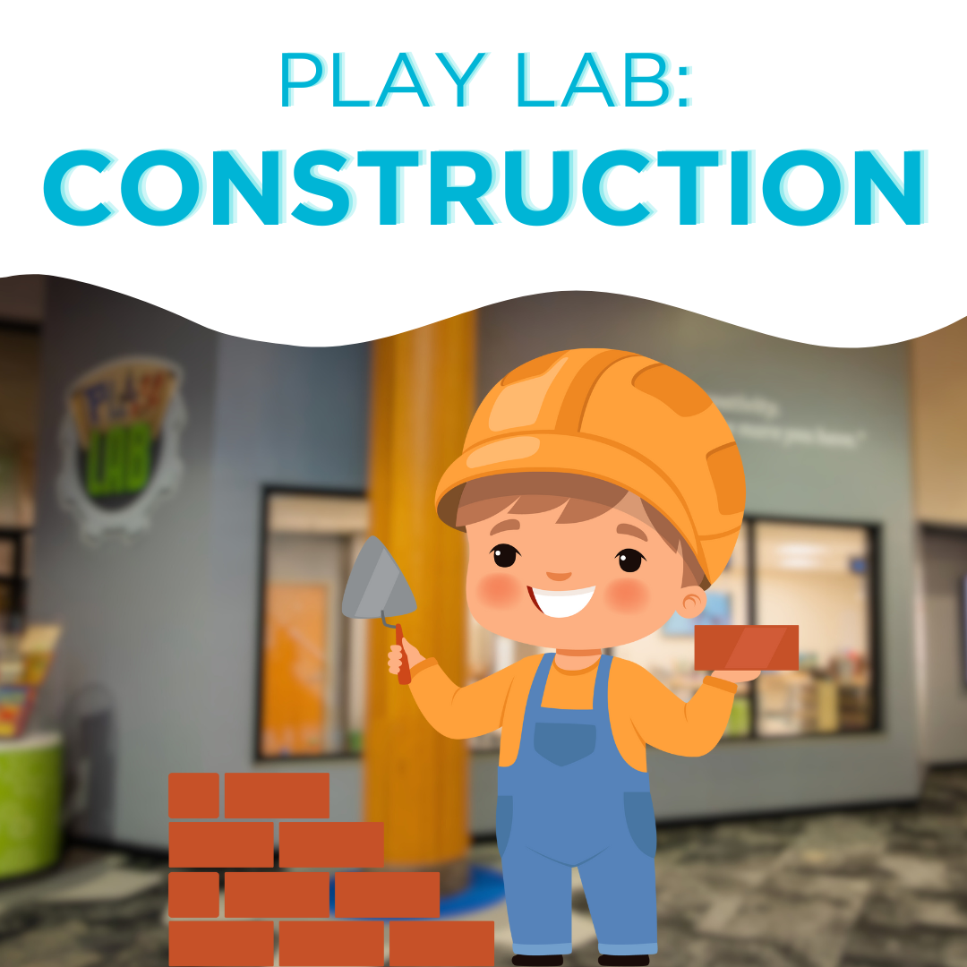 Cartoon kid laying brick